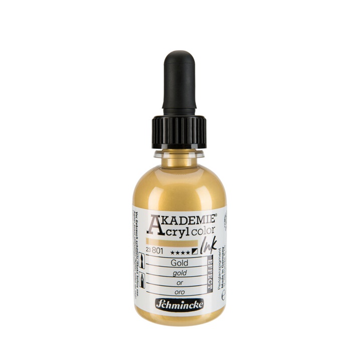 Acryltusche Schmincke AKADEMIE 50 ml | 801 gold Acryltusche Schmincke AKADEMIE 50 ml | 801 gold