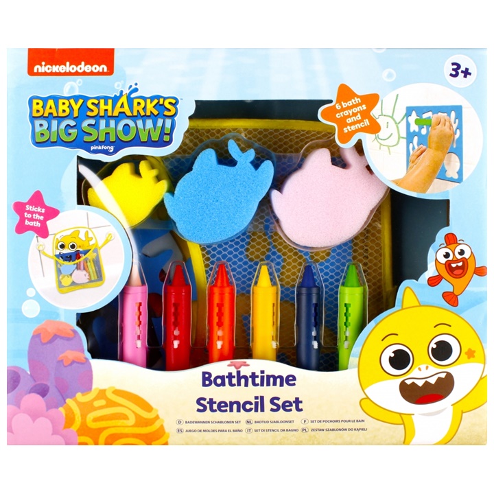 Baby Sharks Buntstiftset für die Badewanne