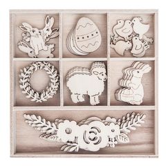 Holz Ostern Ornament Set