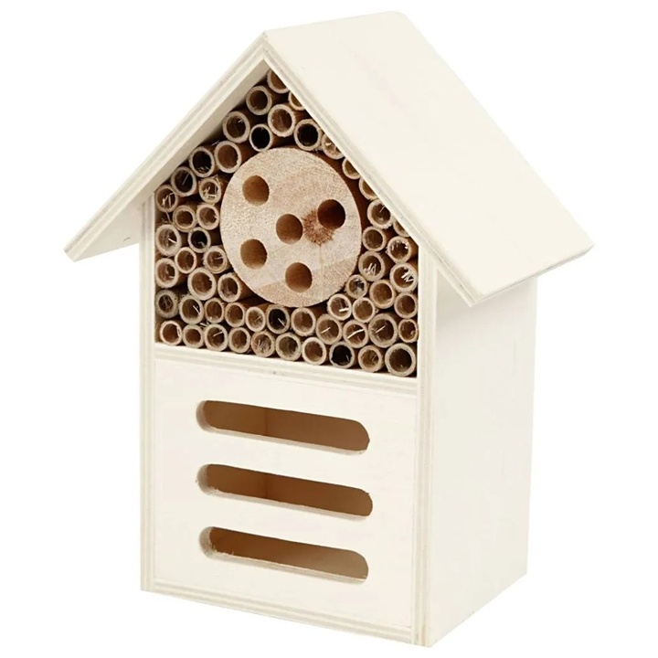Insekten- und Schmetterlingshotel aus Holz - 18 cm