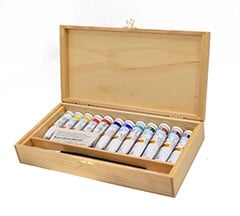 Ladoga Artistic Oil Paint Set in Holzkiste / 12x18ml