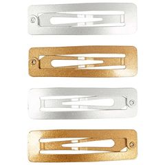 Metallic-Haarspangen in Gold und Silber | Verschiedene Größen