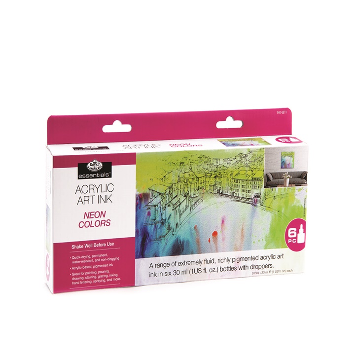 Royal & Langnickel Acryltinten Neonfarben 6 x 30 ml
