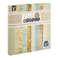 Scrapbooking-Papier 20 x 20 cm | Beigetöne | Beigetöne