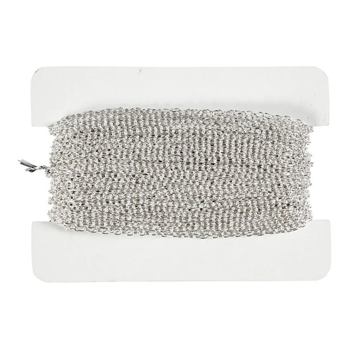 Versilberte Kette 2 mm x 20 m